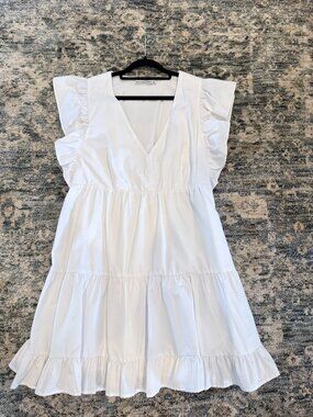 Abercrombie Tiered White Mini Dress